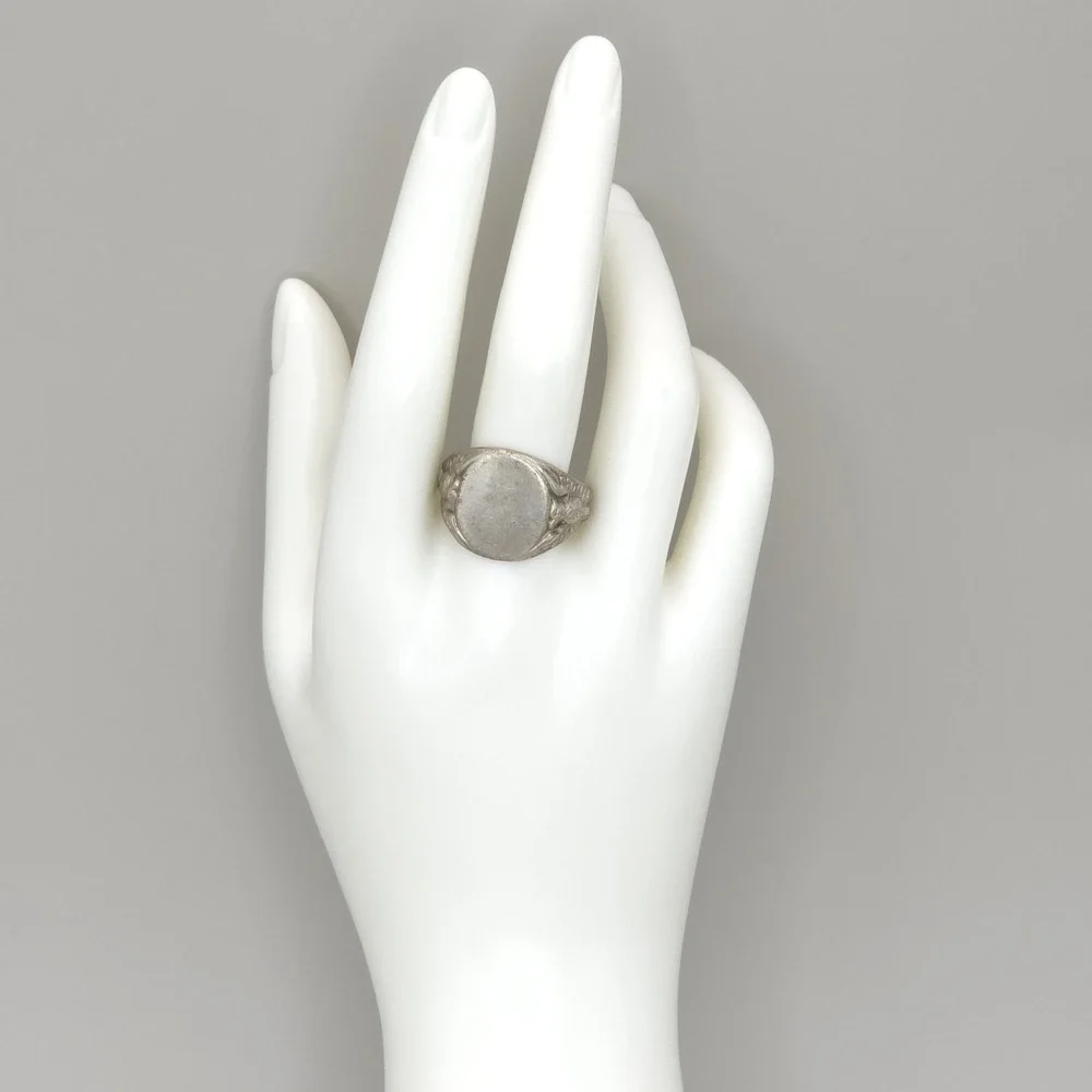 Vintage 925 Sterling Silver Signet Ring 3D Bald Eagles Patriotic Mens 9.5
